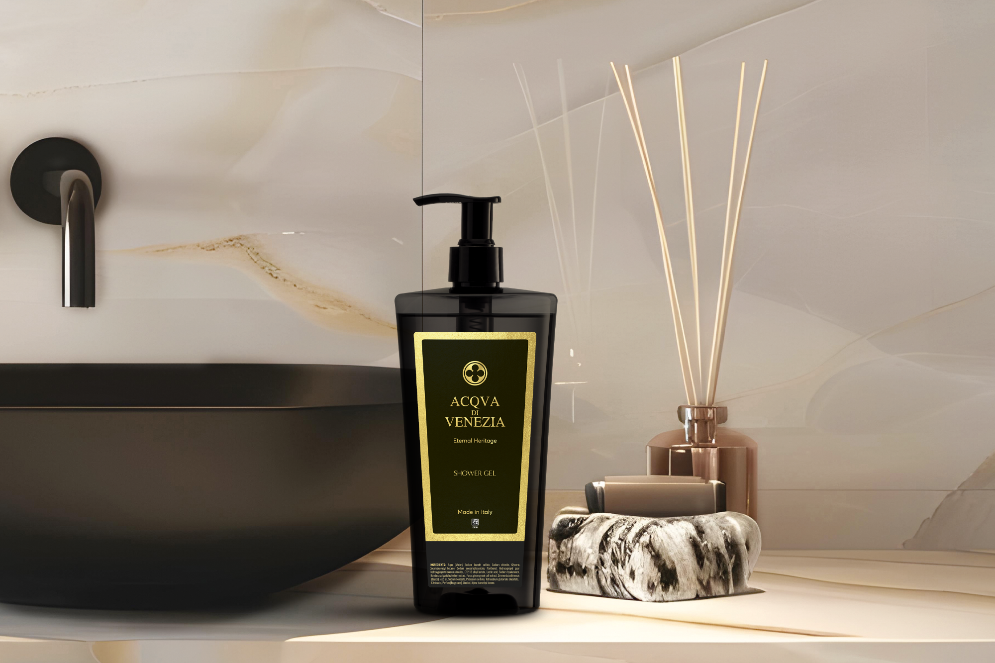 Beauty Escape Showergel im 400ml Pumpflacon "ACQVA DI VENEZIA"